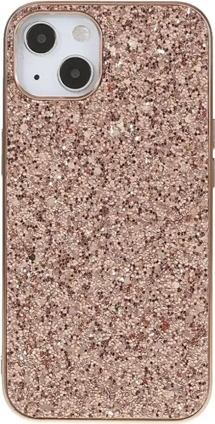 iPhone 13 Mini Glitter Hybrid Deksel - Rose Gold