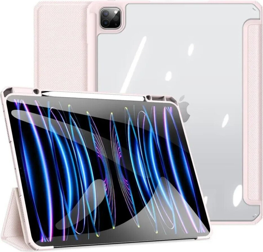 iPad Pro 13" (2024) DUX DUCIS TOBY Series - Støtsikkert Flipdeksel - Gjennomsiktig / Pink