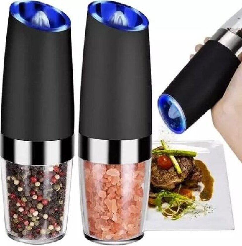 2x elektriske salt- og pepperkverner