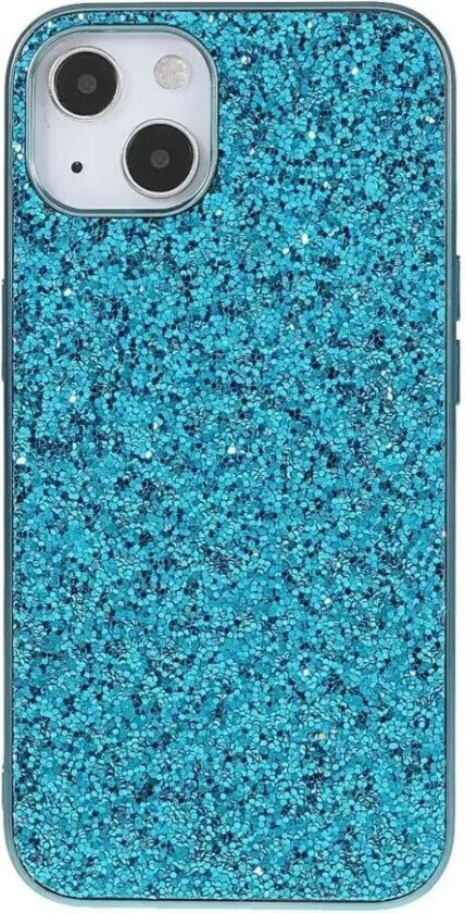 iPhone 13 Mini Glitter Hybrid Deksel - Blå