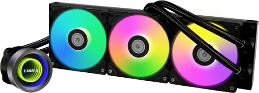 Galahad II Trinity - Væskekjølesystem for prosessor - med controller - Radiatorstørrelse: 360 mm - (for: AM4, LGA1200, LGA1700, AM5, LGA115x Socket) - 120 mm - svart