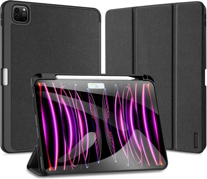 iPad Pro 11" (2024) DUX DUCIS DOMO Series Flip Deksel med Penneholder - Svart