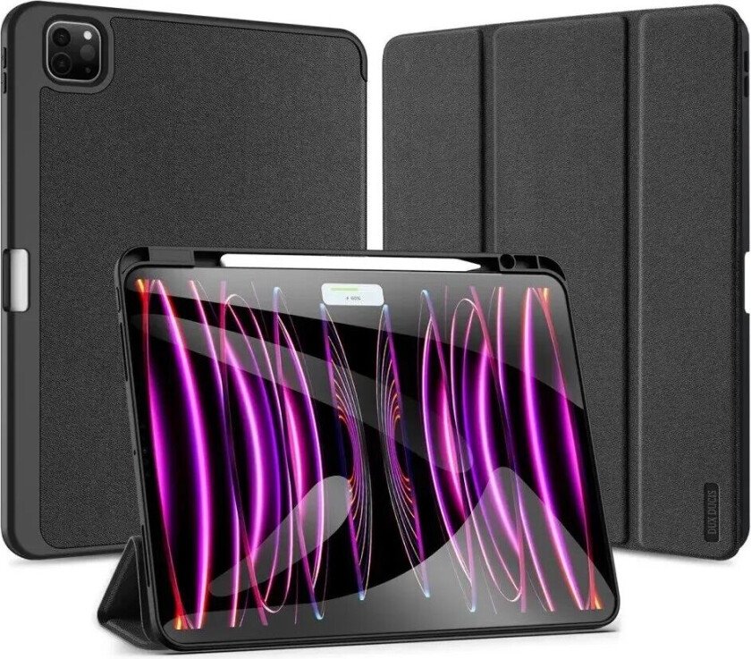 iPad Pro 13" (2024) DUX DUCIS DOMO Series Flip Deksel med Penneholder - Svart