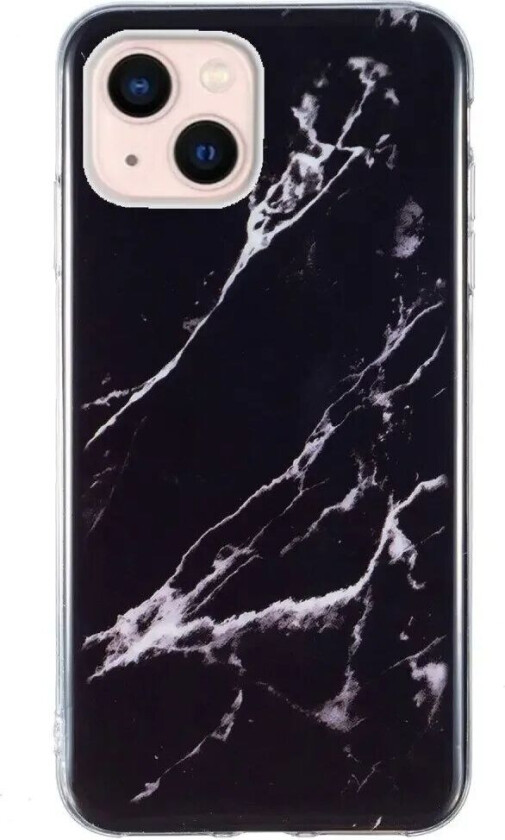 iPhone 13 Mini Fleksibelt Deksel Marmormønster - Svart
