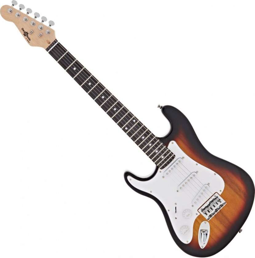 Gear4Music 3/4 LA Venstrehendt Elektrisk Gitar fra Gear4music Sunburst