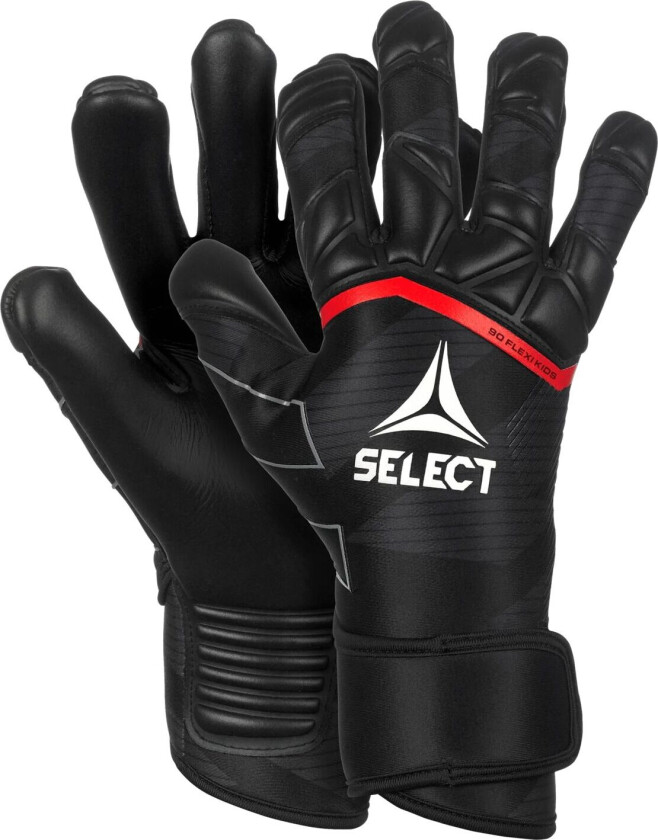 Select Gk Gloves 90 Flexi Kids V24, keeperhanske, barn BLACK/RED