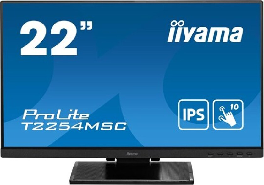 22" iiyama ProLite T2254MSC-B1AG - LED monitor - Full HD (1080p) - 22" - 4 ms - Skjerm