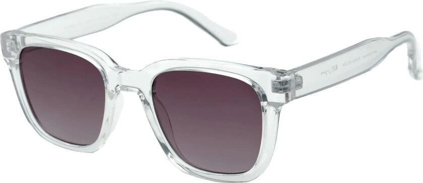 013 Transparent Clear Frame With Gradient Smoke Lens, solbriller, unisex Clear/Gradient Smoke