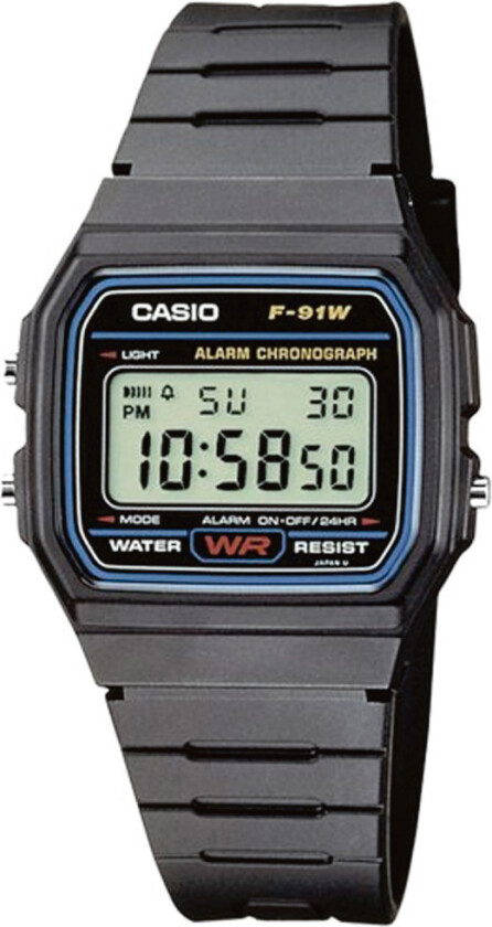 Classic F-91w-1 Svart Svart unisex