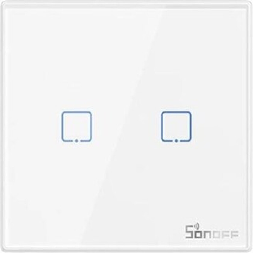 Smart Wireless Wall Switch T2EU2C-RF 433MHz (2-channel)