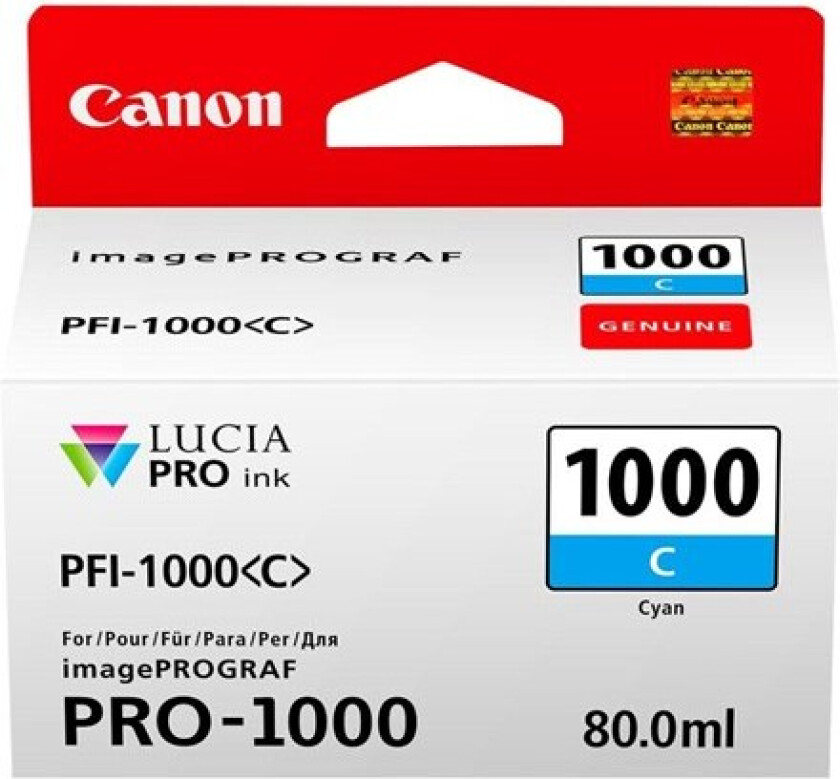 Blekk Cyan Pfi-1000 C - Ipf-1000