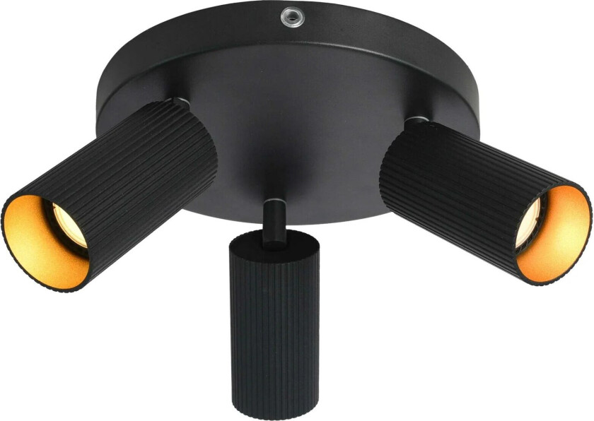 Grooves K3 rund takspot - Svart