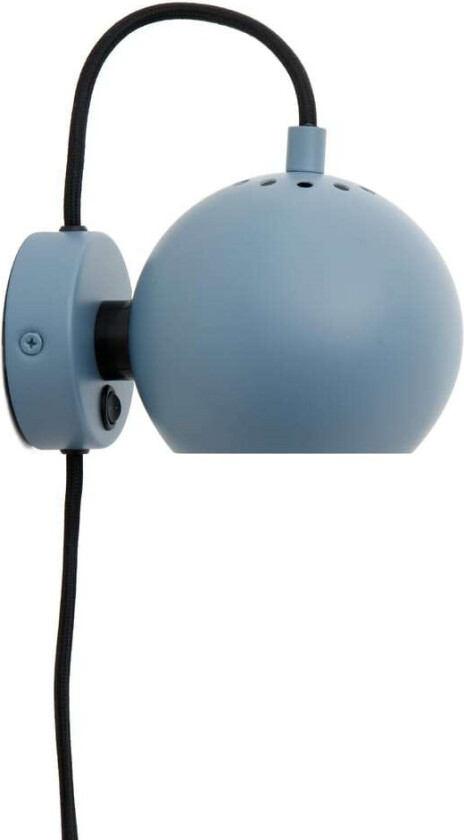 Ball vegglamper Ø12 cm - Matt citadel blå