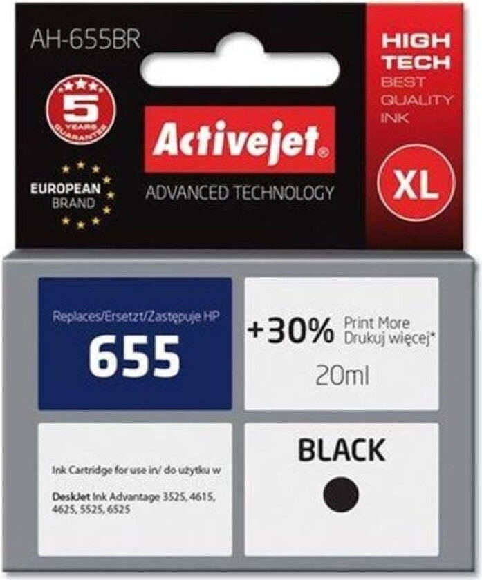 AH-655BR Premium version - Blekkpatron Svart