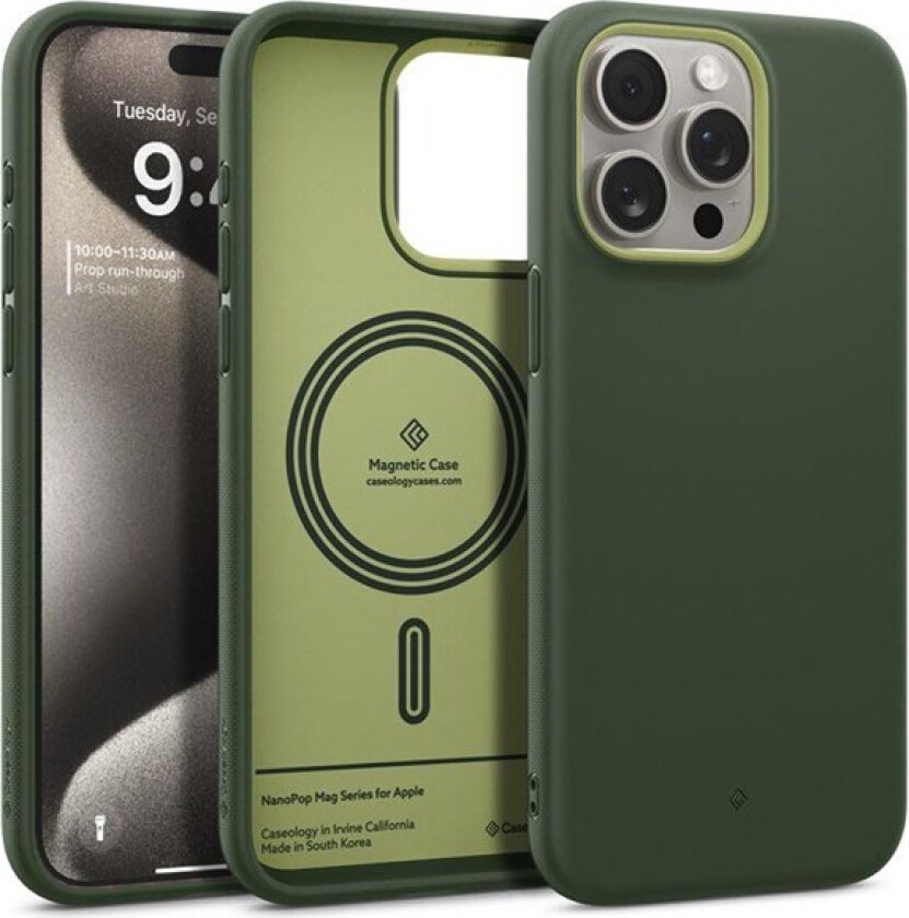 Caseology Nano Pop MagSafe iPhone 15 Pro Max avo green