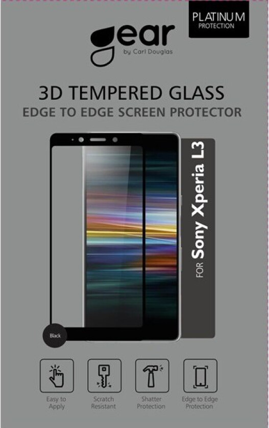 Glass Protector 3D Full Cover Black Sony L3