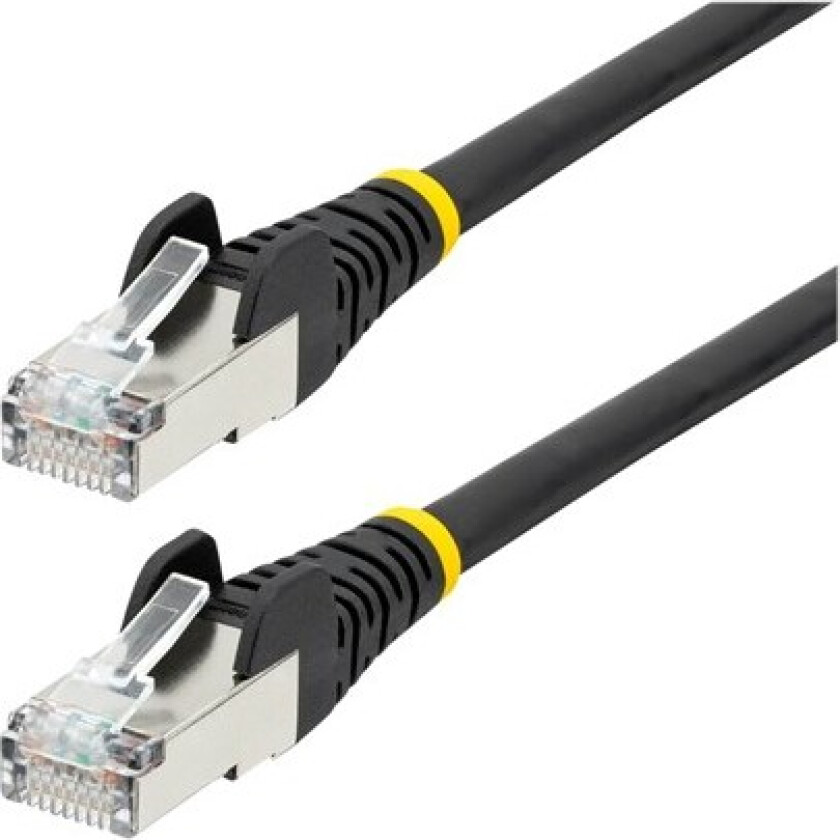 Bilde av 3m CAT6a Ethernet Cable - Black - Low Smoke Zero Halogen (LSZH) - 10GbE 500MHz 100W PoE++ Snagless RJ-45 w/Strain Reliefs S/FTP Network Patch Cord - patch cable - 3 m - black