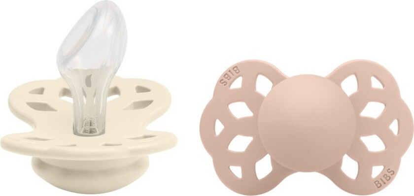 Pacifier Infinity Anatomical Silicone Ivory/Blush Size 2 2pc