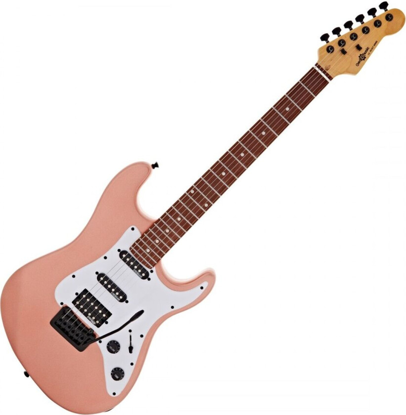LA Select Modern Electric Guitar by Gear4music Pink