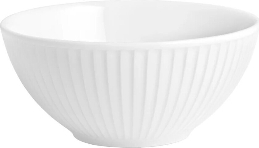 Plissé skål 28 cl Hvit