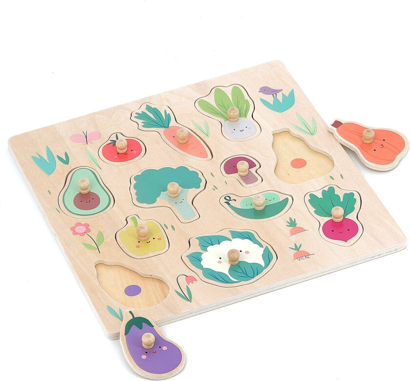 - Peg Puzzle 12 pcs - Vegetables by Sarah Betz - (7101)