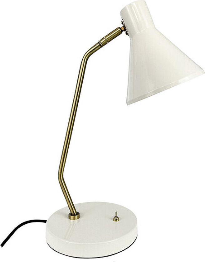 - Sleep Bordlampe Shiny White/Antique Brass