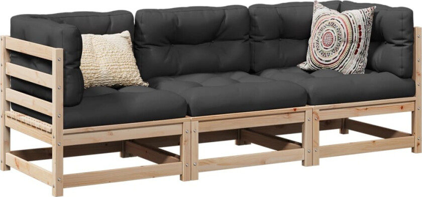 Hagesofasett 3 deler heltre furu