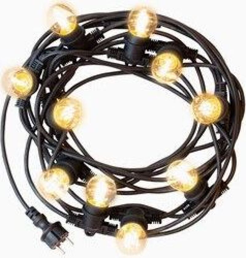 Lyskrans 5m lyskjede 10xE27 lamper IP44