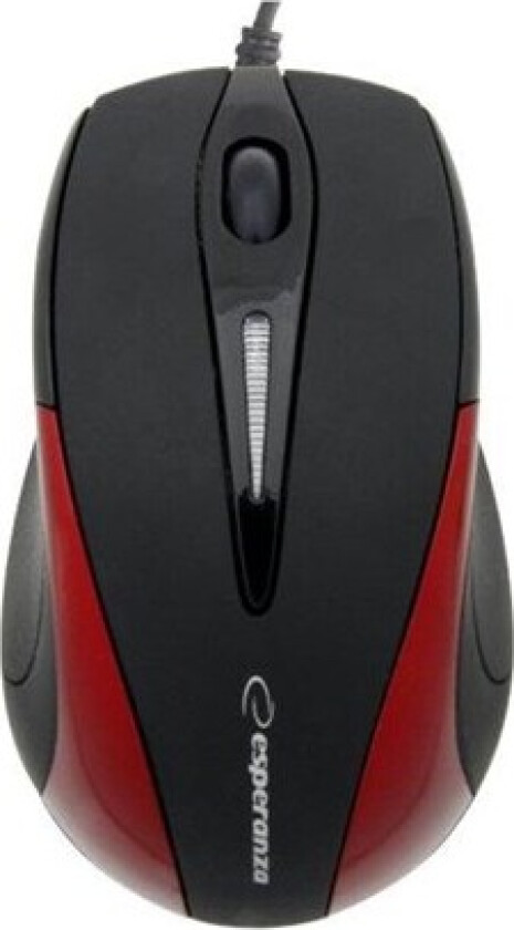EM102R - mouse - USB - red - Mus - Optisk - 3 knapper - Rød