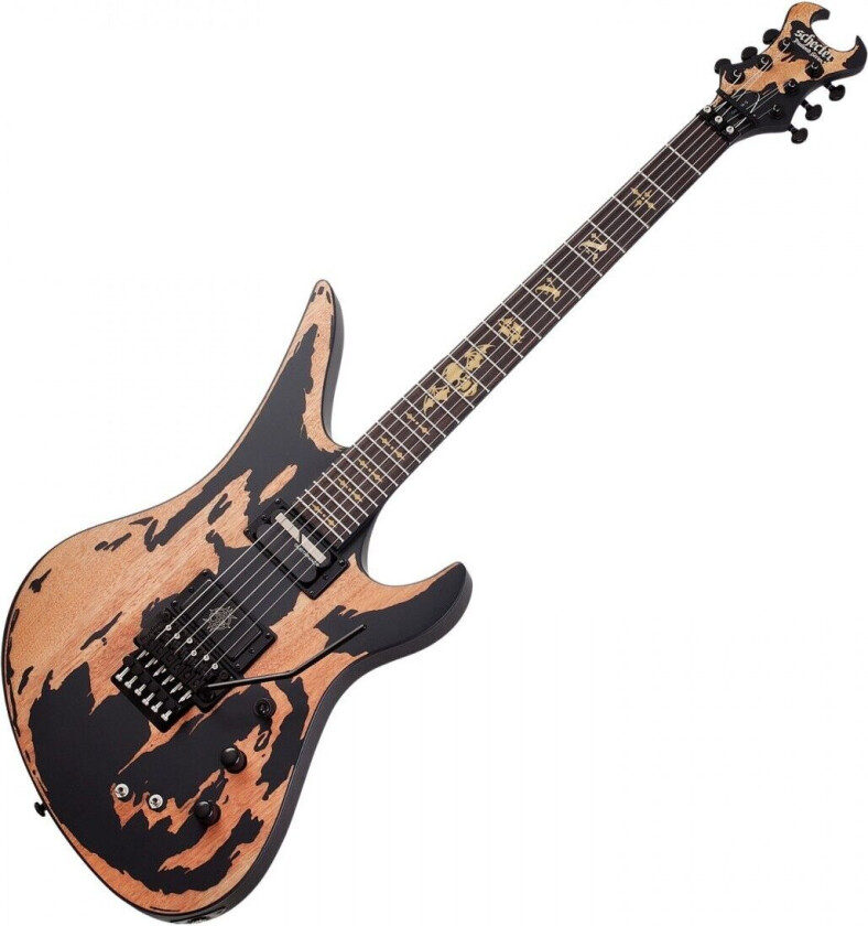 Schecter Synester Gates Custom S Distressed Satin Black