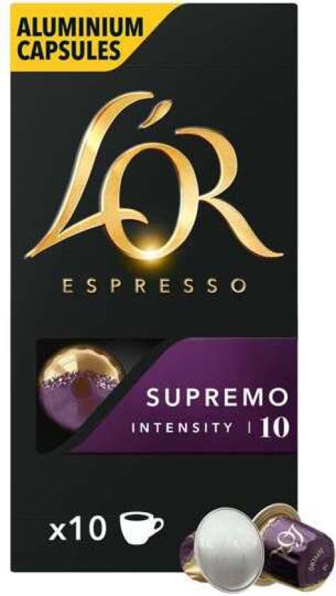 L'OR Capsules - Espresso Supremo - Coffee Capsules - 10 pcs