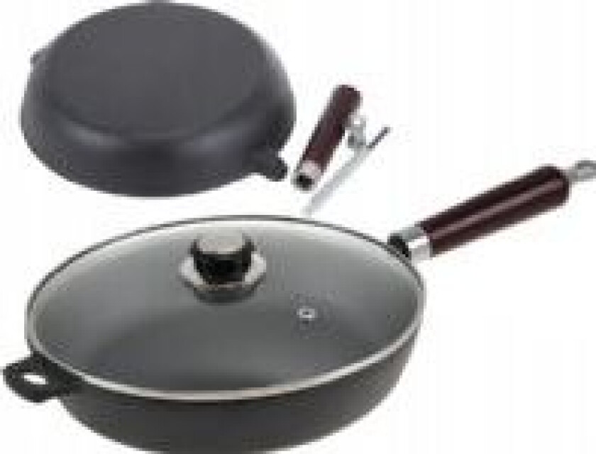 Stekepanne STEKEPANNE STØPEJERN 28cm med LOKK KS-2567