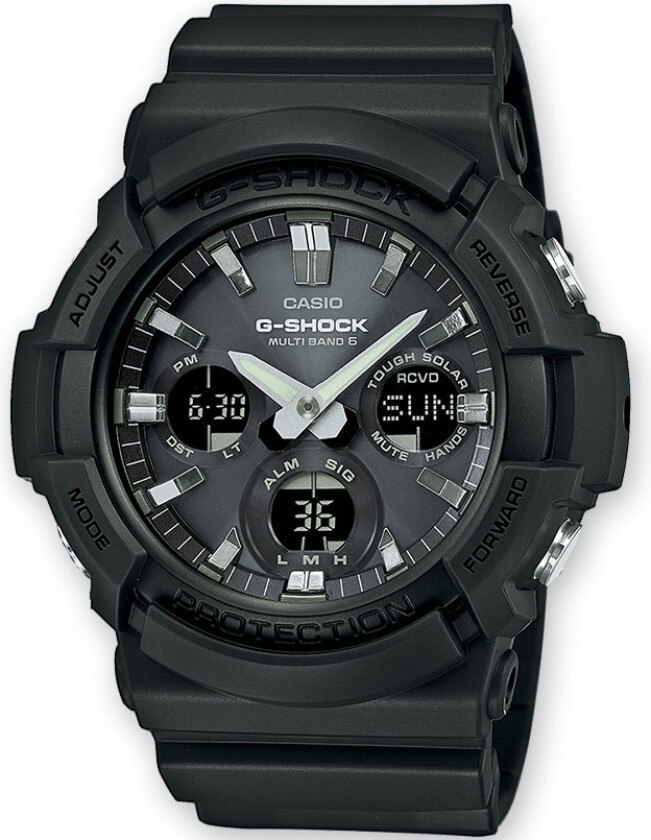 G-Shock GAW-100B-1AER - Anadigi - Sort - Herreklokker - Resin - Mineral