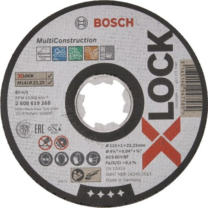 Multi Construction Kappeskive X-LOCK 115 × 1 × 22,23 mm