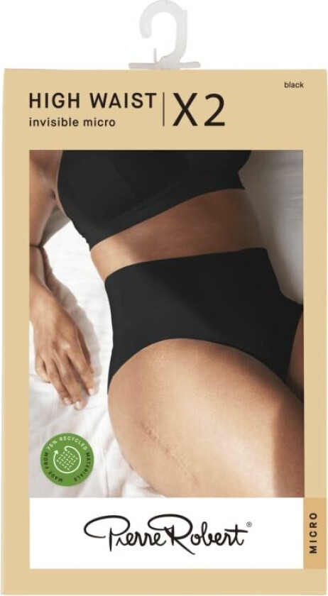 Truse High Waist Micro Black S 2stk pr