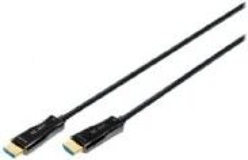 Digitus - Premium High Speed - HDMI-kabel med Ethernet - HDMI hann til HDMI hann - 30 m - dobbeltisolert - svart - 4K-støtte, aktiv optisk hybridkabel