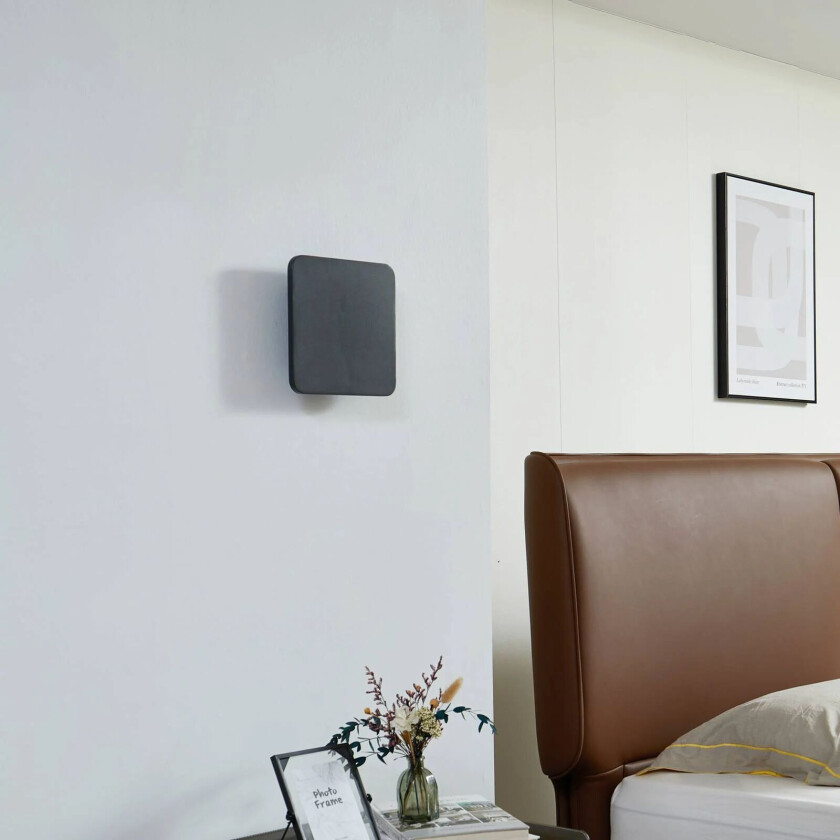 Elrik LED-vegglampe, kantet, svart