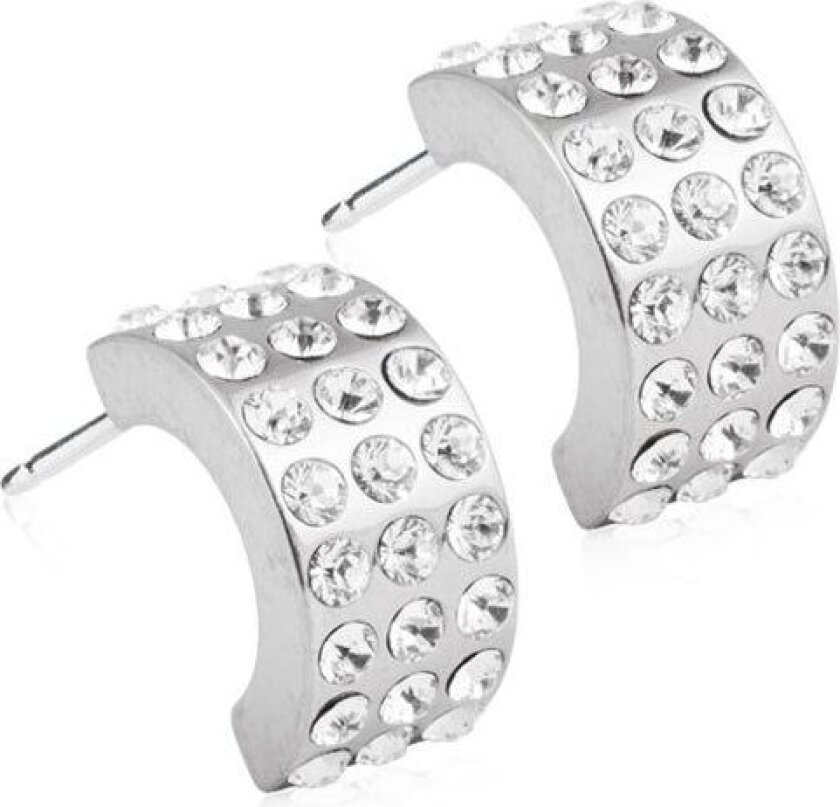 Natural Titanium Pendant Grand Brilliance Curved 10mm Crystal