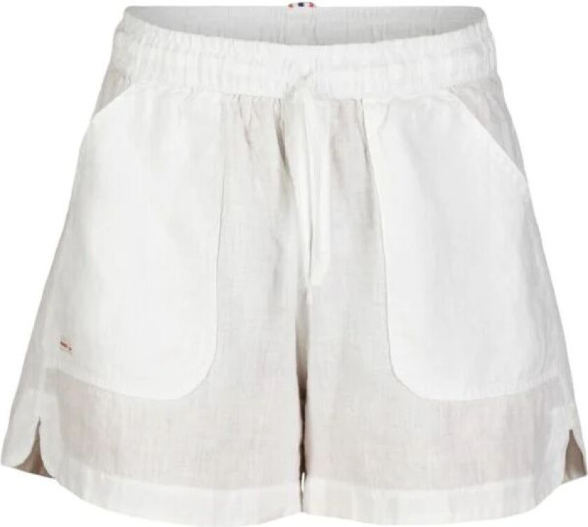 Safari Linen Shorts Womens Shorts Hvit female M
