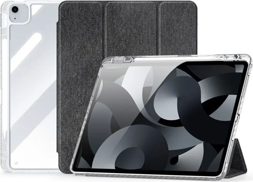 iPad Air 13" (2024) DUX DUCIS Unid Series Tri-Fold Flip Deksel - Gjennomsiktig / Svart