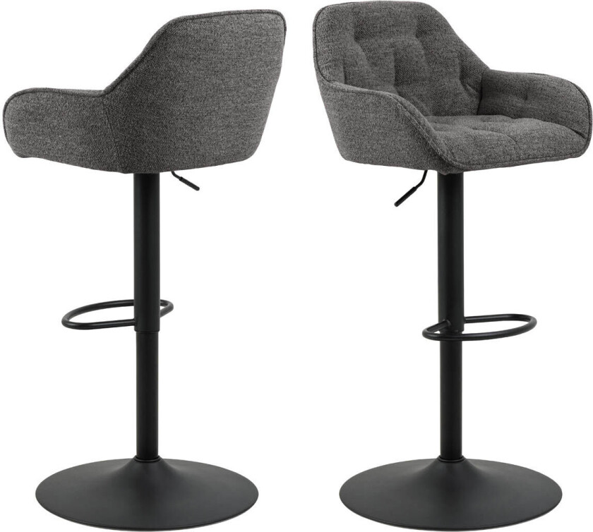 Brooke barstol dreiefunksjon, gasspatron grå.