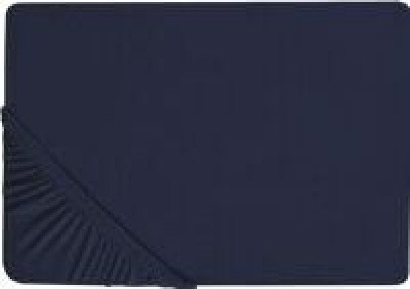 Cotton fittingslaken 160 x 200 cm marineblå HOFUF
