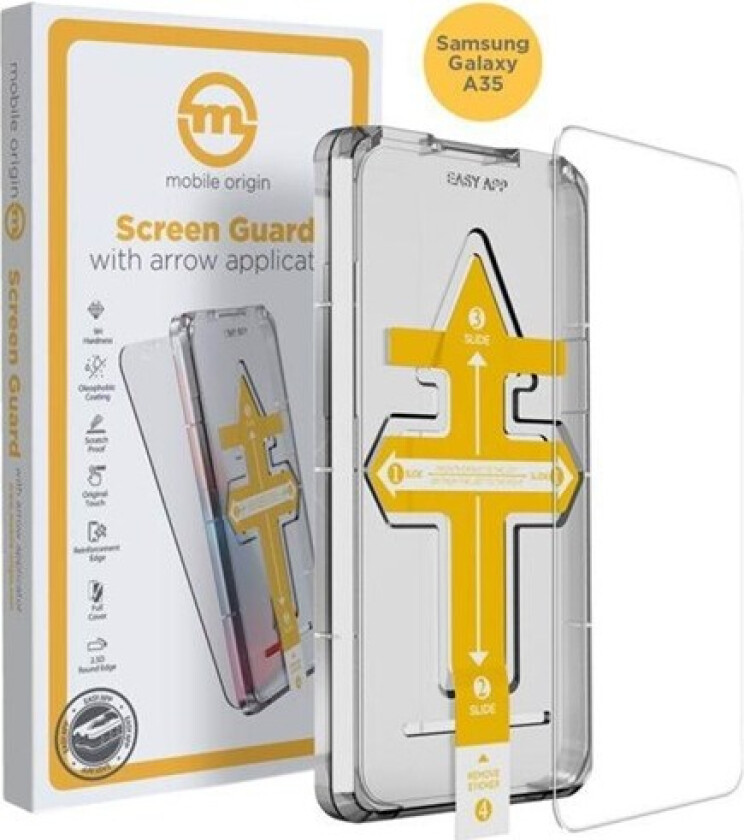 Samsung Galaxy A35 (5G) Mobile Origin Beskyttelsesglass - Case Friendly - Gjennomsiktig