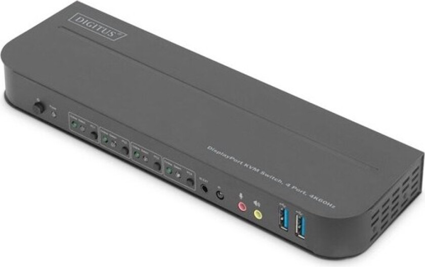 Bilde av DS-12890 / KVM Switch 4-Port 4K60Hz 4 x DP in 1 x DP/HDMI out