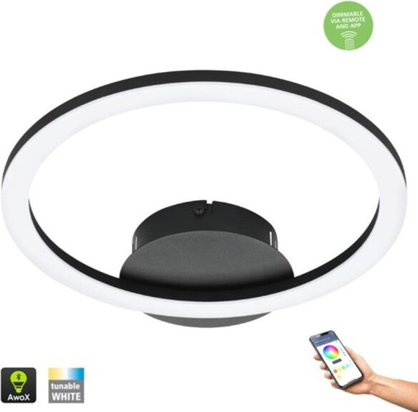 Connect-Z vegglampe PARRAPOS-Z SMARTLIGHT SVART