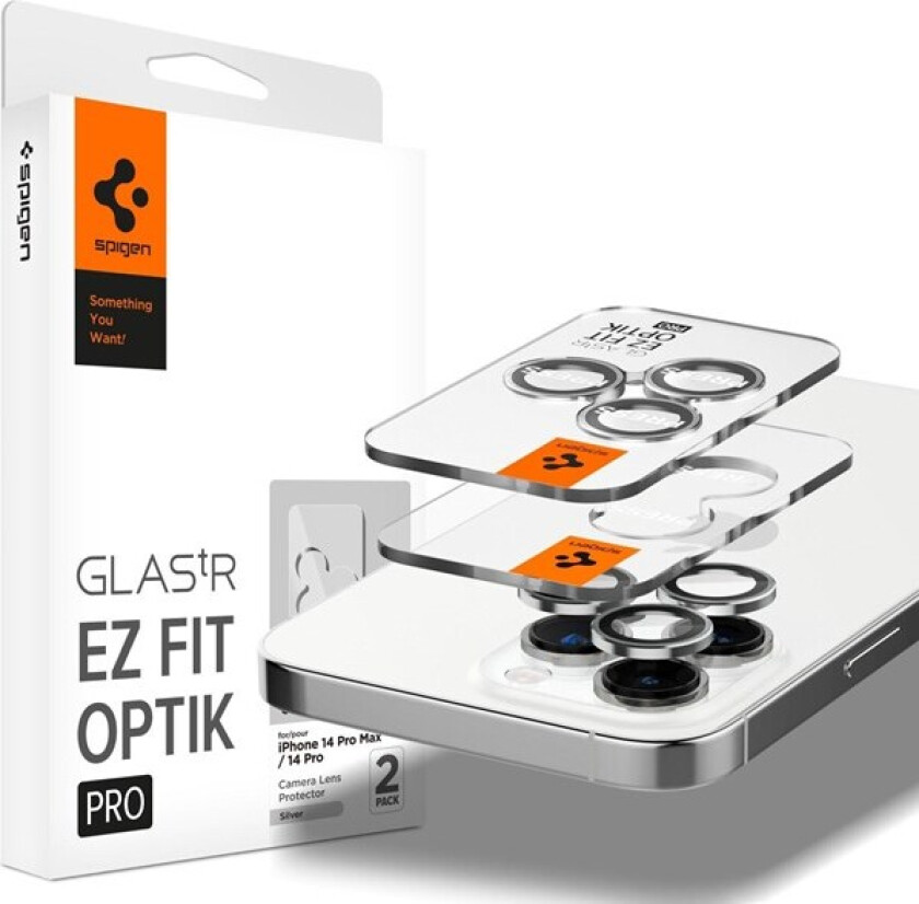 Glass EZ Fit Optik Pro 2 Pack silver - iPhone 14 Pro/iPhone 14 Pro Max