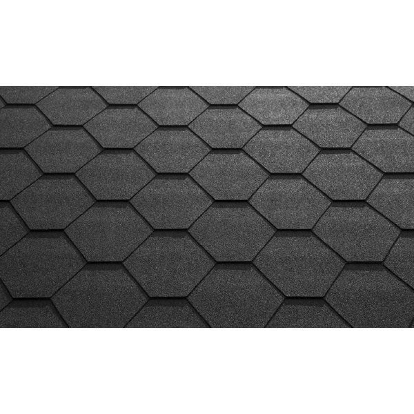 Bilde av Takshingel skrå classic kl sort 3 m2/pak 108 m2/pal