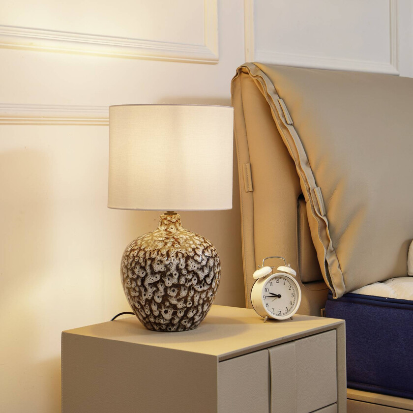 Thalassia bordlampe keramikk-mønster Ø26cm