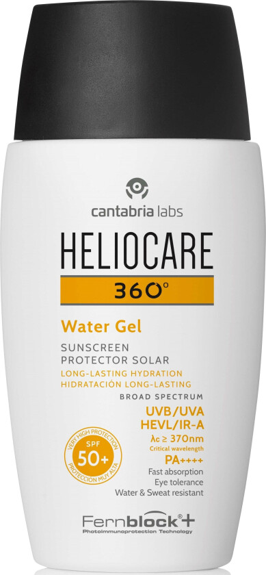 360º Watergel, 50 ml  Solbeskyttelse til ansikt