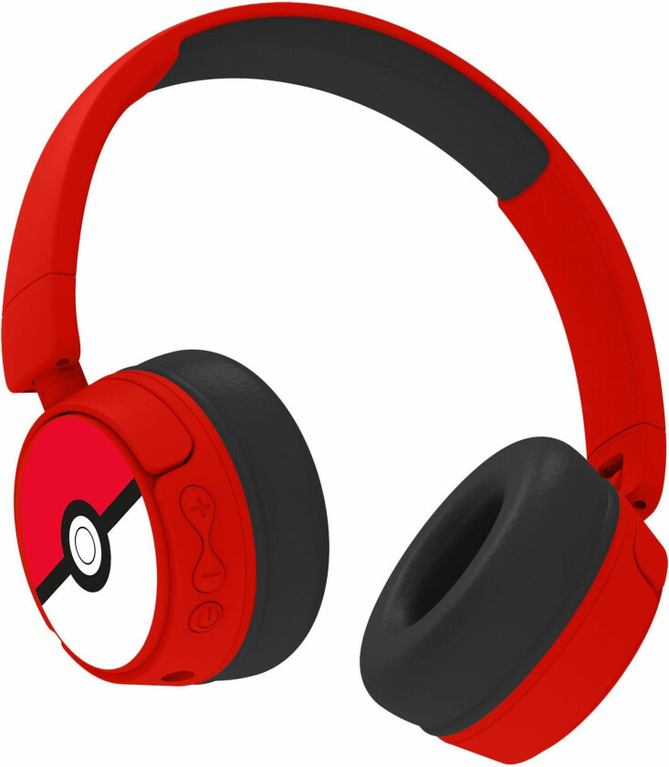 Pokemon Trådløst barnehodesett på øret Maks. 95dB - 3-7 år - Pokemon - Rød / Hvit